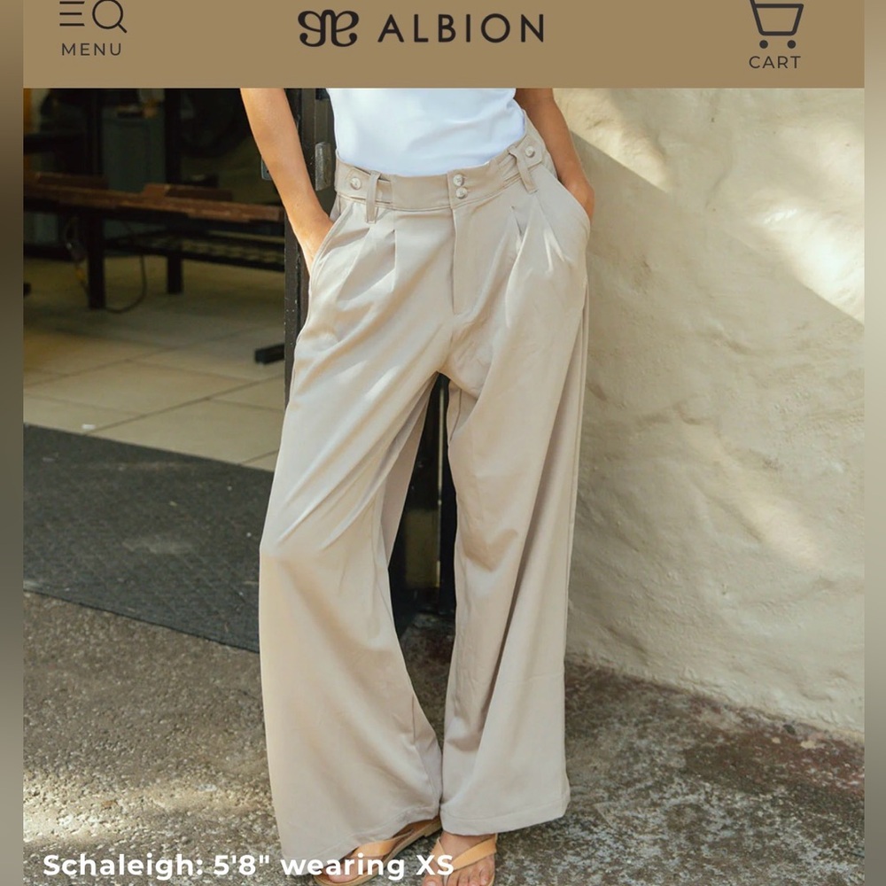 Albion Women's Wide-Leg High-Waist Pants — Beige
Steinbeck trouser